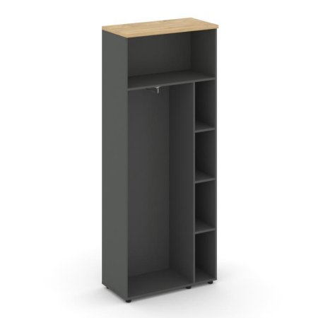 Гардероб широкий неглубокий SN.GB.E-003 (796х400х1982) (Антрацит/Тиквуд Светлый)