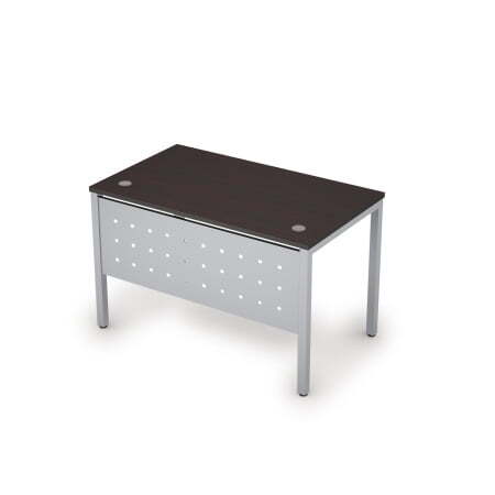 6МК.008  Стол рабочий (1200x700x750) (Венге/Алюминий матовый)