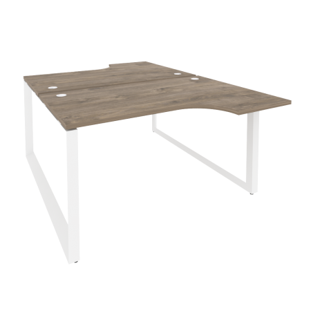 Рабочая станция на О-образном м/к Onix O.MO-D.SA-2 1380x1995x750 (Тиквуд Темный/Белый Металл)