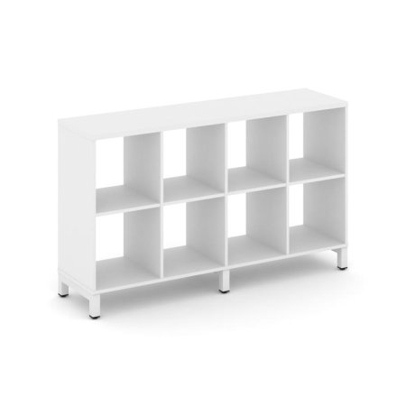 Каркас стеллажа 2 яруса SN.KS-240 (1488х400х881) (Белый/Металл Белый)