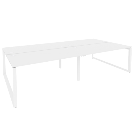 Рабочая станция на О-образном м/к Onix O.MO-D.RS-4.4.8 3160x1635x750 (Белый Бриллиант/Белый Металл)