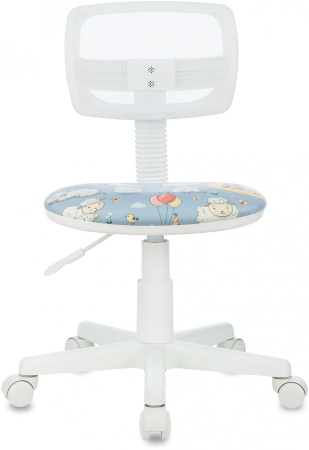 Кресло детское CH-W299 белый TW-15 сиденье мультиколор овечки сетка/ткань крестов. пластик пластик б (Мультиколор)