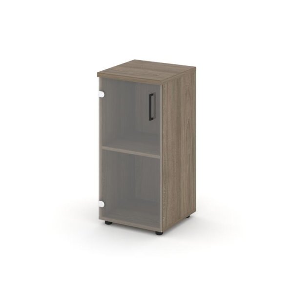 Шкаф низкий узкий SN.STU.E-302(L) (400х400х833) (Вяз Благородный/Прозрачный)