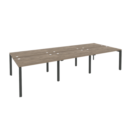 Рабочая станция на П-образном м/к Onix O.MP-D.RS-6.2.7 3540x1475x750 (Тиквуд Темный/Черный металл)