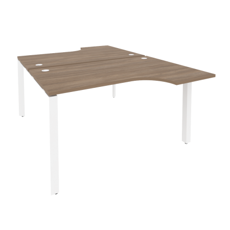 Рабочая станция на П-образном м/к Onix O.MP-D.SA-2 1380x1995x750 (Дуб Аризона/Белый Металл)
