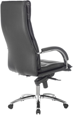 Кресло руководителя T-9927SL черный кожа крестов. металл хром (Черный)