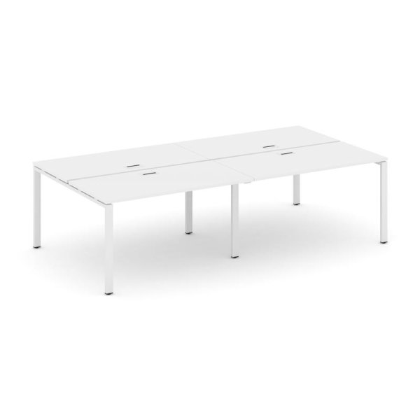 Рабочая станция 2-х сторонняя SN-6P.DRS-032 (2360х1232х750) (Белый/Металл Белый)