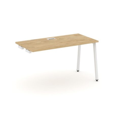 Стол-приставка к опорным элементам SN-4A.OPRS-014 (1580х700х750) (Тиквуд Светлый/Металл Белый)