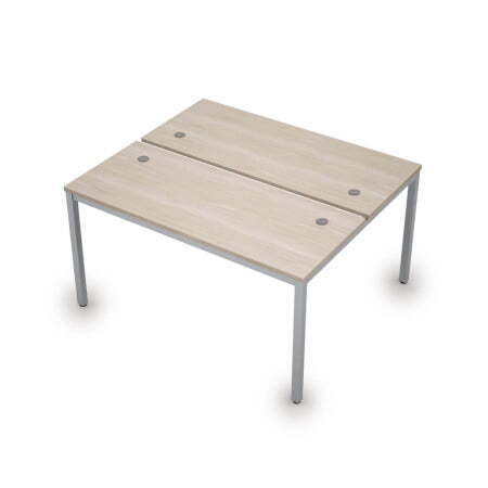 6МБ.278 Бенч-система на два рабочих места (1200x1435x750) (Шамони светлый/Алюминий матовый)