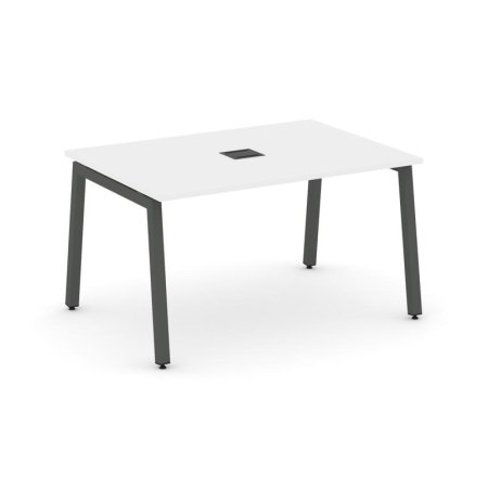 Стол переговорный SN-5A.SPRG-001 (980х980х750) (Белый/Металл Антрацит)