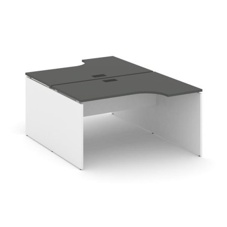 Рабочая станция эргономичная SN-D.DRPA-012 (1580х1432/1992х750) (Антрацит/Белый)