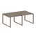 Переговорный стол 2 столешницы Metal System Style БО.ПРГ-2.1 2000x1235x750 (Дуб Наварра/Серый металл)
