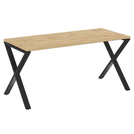 Стол рабочий VR.L-SRX-4.7 1580x720x750 (Тиквуд Светлый/Черный металл)