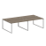 Рабочая станция Metal System Style БО.СМ-4.3 2800x1475x750 (Дуб Наварра/Серый металл)
