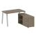 Рабочая станция с тумбой на А-образном м/к Metal System Style БА.РС-СТС-2.2 (R) 1300x1520x750 (Дуб наварра/Серый металл)