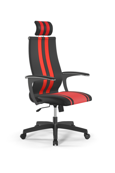 Кресло для руководителя Метта Sit 10 B2-187U - Extra /Kb40/Wh40/U0mL-b/H3mL-G-2D(M09.B02.G15.W01) (Красный | Черный)