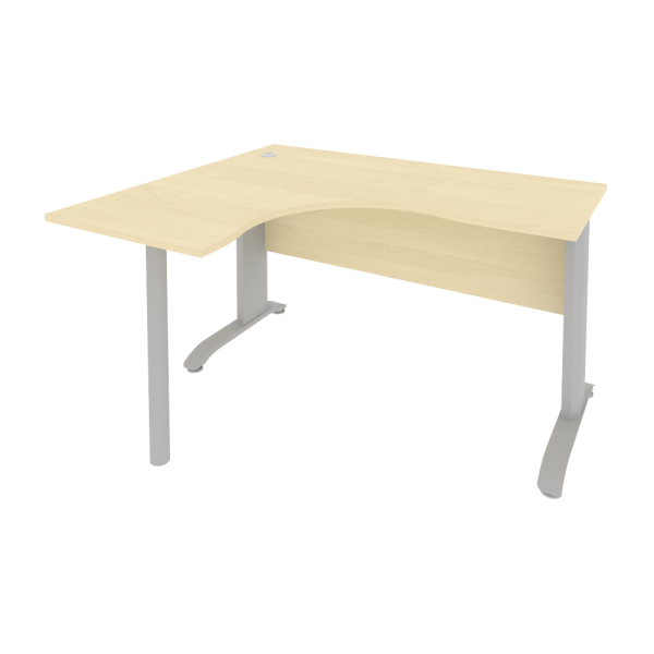 Стол криволинейный левый Riva ПЛ.СА-3 Л 1400x1200x750 (Клен/Металлик)