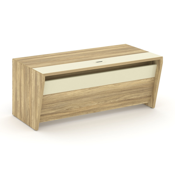 Стол руководителя прямой Corner COR.SR-18 (1800x900x750) (Гикори Песочный-Ваниль)