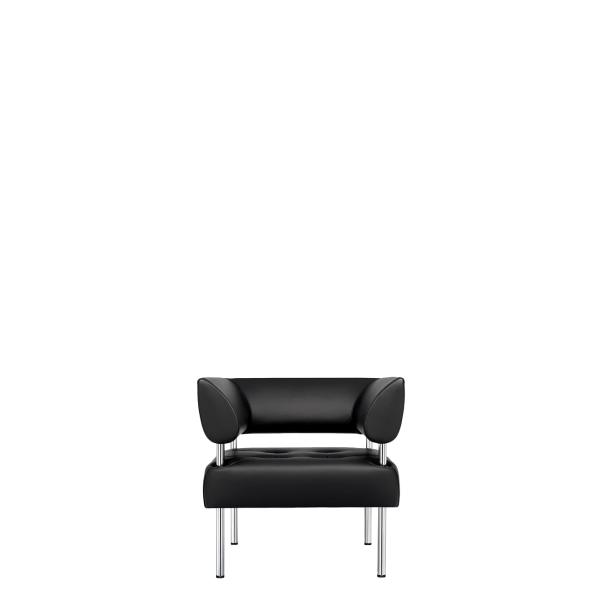 Кресло офисное Бизнес (М-44) с подлокотниками (Черный)