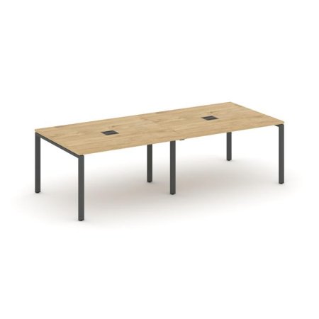 Стол переговорный SN-6P.SPRG-042 (2360х1180х750) (Тиквуд Светлый/Металл Антрацит)