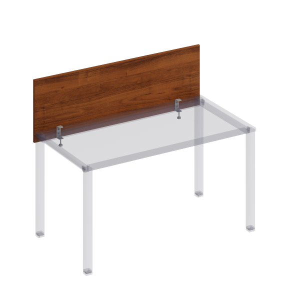 Экран настл. фронт. с кроншт. для стола 140 на мет. каркасе КФ Комфорт КФ К.842 1400x450x18 (Французский орехСерый)