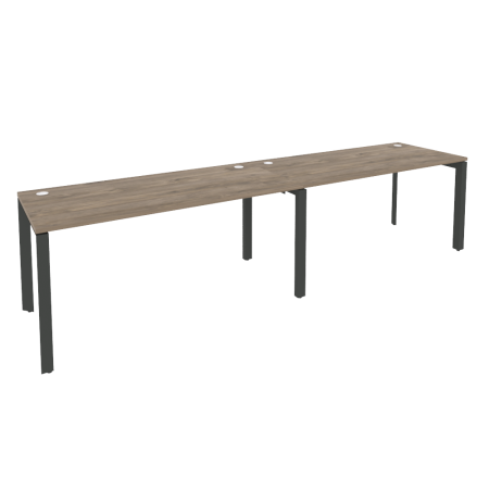 Рабочая станция на П-образном м/к Onix O.MP-RS-2.4.7 3160x720x750 (Тиквуд Темный/Черный металл)