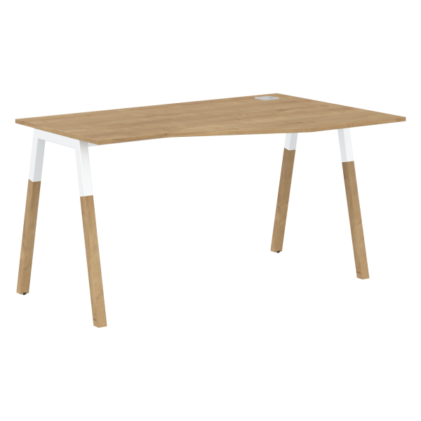 Стол эргономичный правый Forta FCT 1367 (R) 1580x733x900(670) (Дуб Гамильтон/Белый премиум)