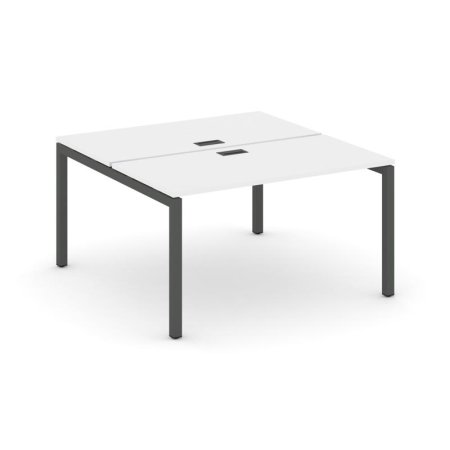 Рабочая станция 2-х сторонняя SN-5P.DRS-013 (1380х1432х750) (Белый/Металл Антрацит)