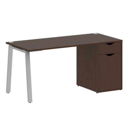 Стол письменный VR.SP-3-158.1.A 1580x720x750 (Венге Цаво/Серый Металл)