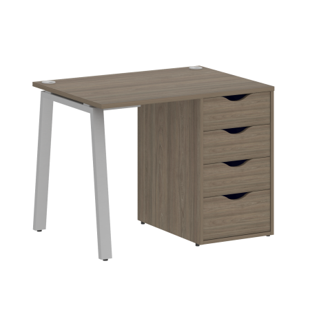 Стол письменный VR.SP-3-98.4.A 980x720x750 (Вяз благородный/Серый Металл)