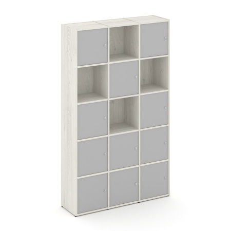 Стеллаж Locker Plus LK.K-009 1188x350x1983 (Дуб Наварра | Серый)