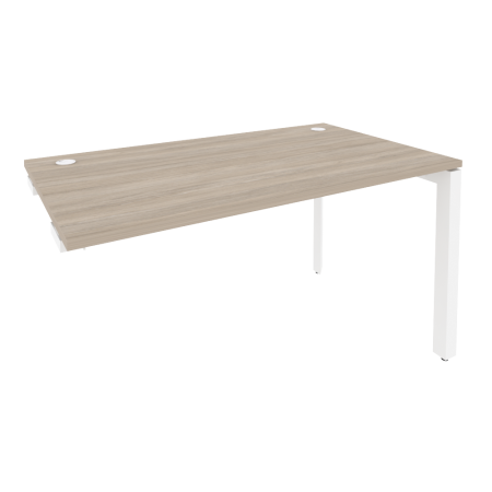Стол-приставка на П-образном м/к к опорным элементам Onix O.MP-SPR-3.8 1380x800x750 (Дуб Аттик/Белый Металл)