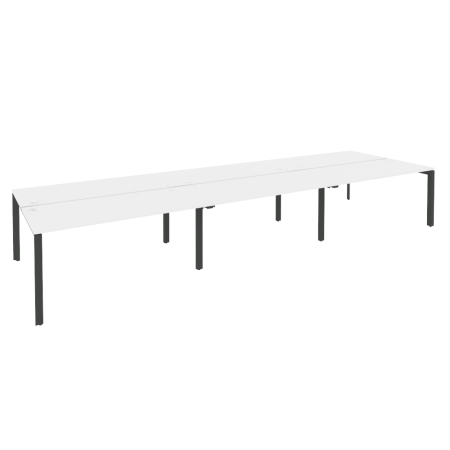 Рабочая станция на П-образном м/к Onix O.MP-D.RS-6.4.7 4740x1475x750 (Белый Бриллиант/Черный металл)