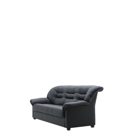 Диван офисный Премьер (V-100) 3-х местный с подлокотниками (Черный)