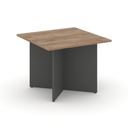 Стол переговорный квадратный SN-D.SPRG-003 (980х980х750) (Дуб Табак/Антрацит)
