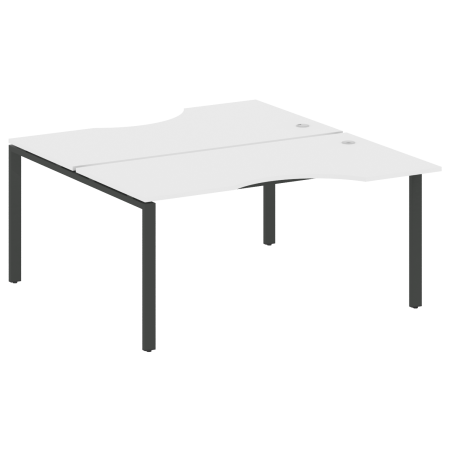 Рабочая станция криволинейная Metal System Style БП.РАС-СА-2.1 1600x1835x750 (Белый/Антрацит металл)