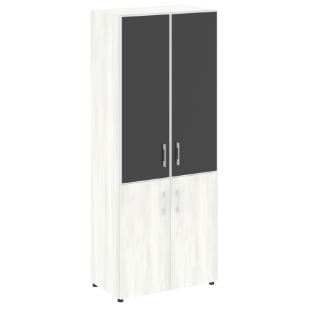 Шкаф для документов со стеклом черным LT.ST-1.2 R Black (Снежная Патина)