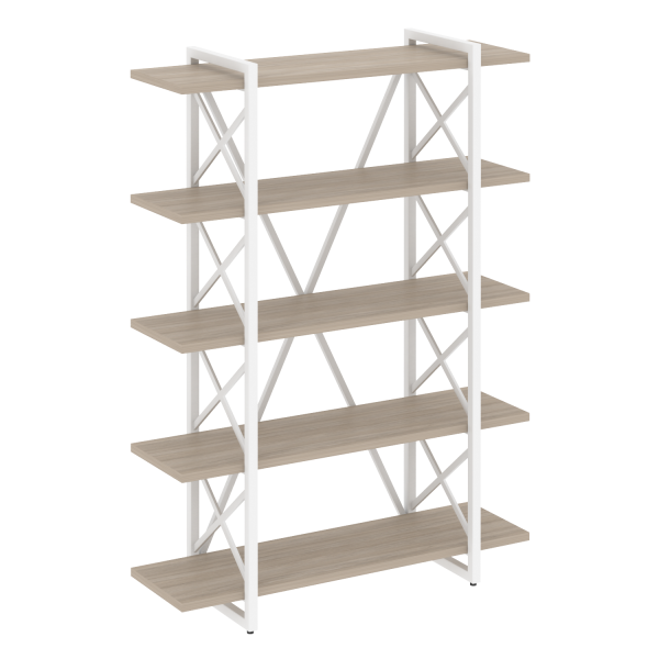 Стеллаж на регулируемых опорах-5 полок VR.L-MST.O-5.8V 1200x400x1650 (Дуб Аттик/Белый металл)