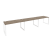 Рабочая станция на О-образном м/к Onix O.MO-RS-3.3.7 4140x720x750 (Тиквуд Темный/Белый Металл)