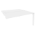 Стол-приставка двойной на П-образном м/к к опорным элем. Onix O.MP-D.SPR-4.8 1580x1635x750 (Тиквуд Темный/Белый Металл)