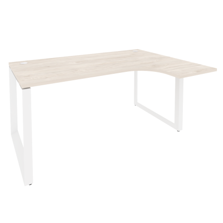 Стол эргономичный правый на О-образном м/к Onix O.MO-SA-4R 1580x1180x750 (Денвер Светлый/Белый Металл)