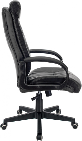Кресло руководителя CH-824 черный эко.кожа крестов. пластик (Черный)