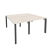 Рабочая станция на П-образном м/к Onix O.MP-D.RS-4.0.8 1560x1635x750 (Тиквуд Темный/Белый Металл)