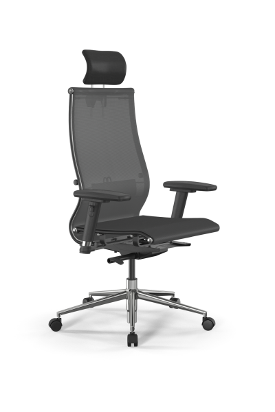 Кресло для руководителя Метта SynchroSit 10 B2-107D - T /Km00/Nb00/D03P/H3mL-2D(M23.B23.G18.W02) (Серый)