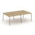 Рабочая станция 4 места ES.D.RS-4.2-LK (2360х1500х750) (Тиквуд Светлый/Металл Латте)