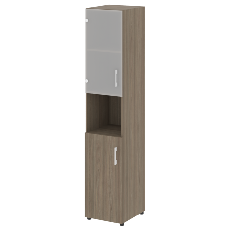 Шкаф высокий узкий нужен топ левый LT.SU 1.4 L 400x450x1990 (Вяз Благородный)