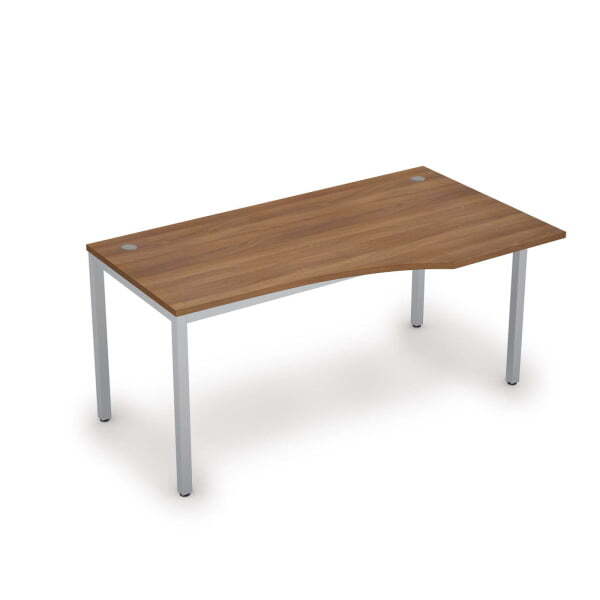 6М.021 Стол криволинейн.прав. (1600x900x750) (Шамони темный/Алюминий матовый)