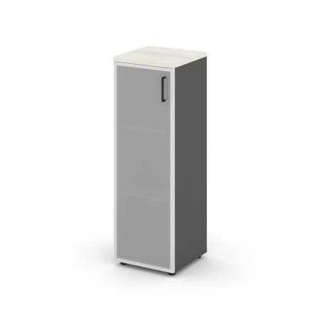 Шкаф средний узкий SN.STU-206(L) (400х400х1203) (Антрацит/Дуб Наварра/Сатин)