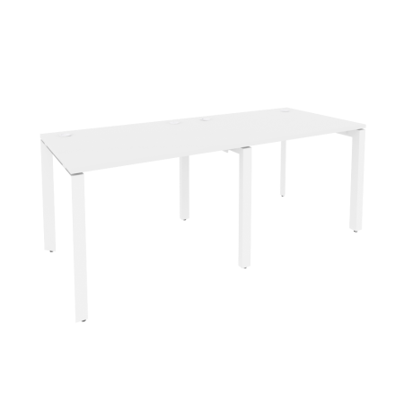 Рабочая станция на П-образном м/к Onix O.MP-RS-2.1.8 1960x800x750 (Белый Бриллиант/Белый Металл)