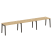 Рабочая станция на деревянных опорах Onix Wood OW.RS-3.3.7 4140x720x750 (Тиквуд Светлый/Дуб Темный)